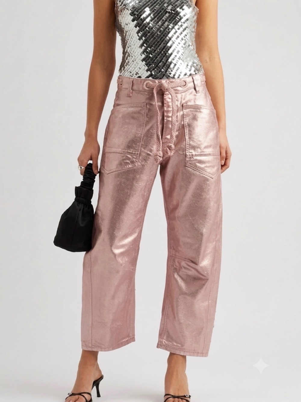 We The Free Metallic Rose Moxie Jeans
